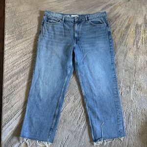 Mango MNG jeans Blanca straight leg crop light wash 16